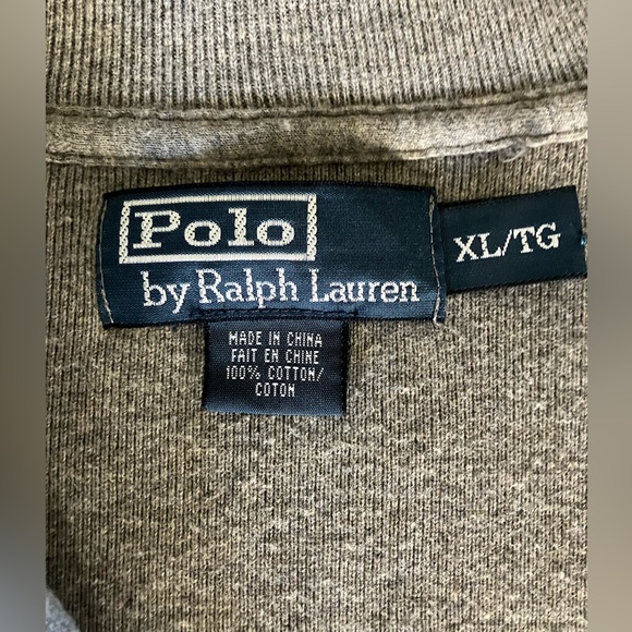 Polo Ralph Lauren Shawl Collar Grandpa Sweater Gray Button Up Men’s XL - Picture 7 of 10